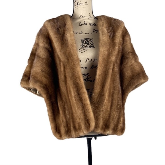 VINTAGE David Graff Albany 50’s Mink Cape - Picture 1 of 14
